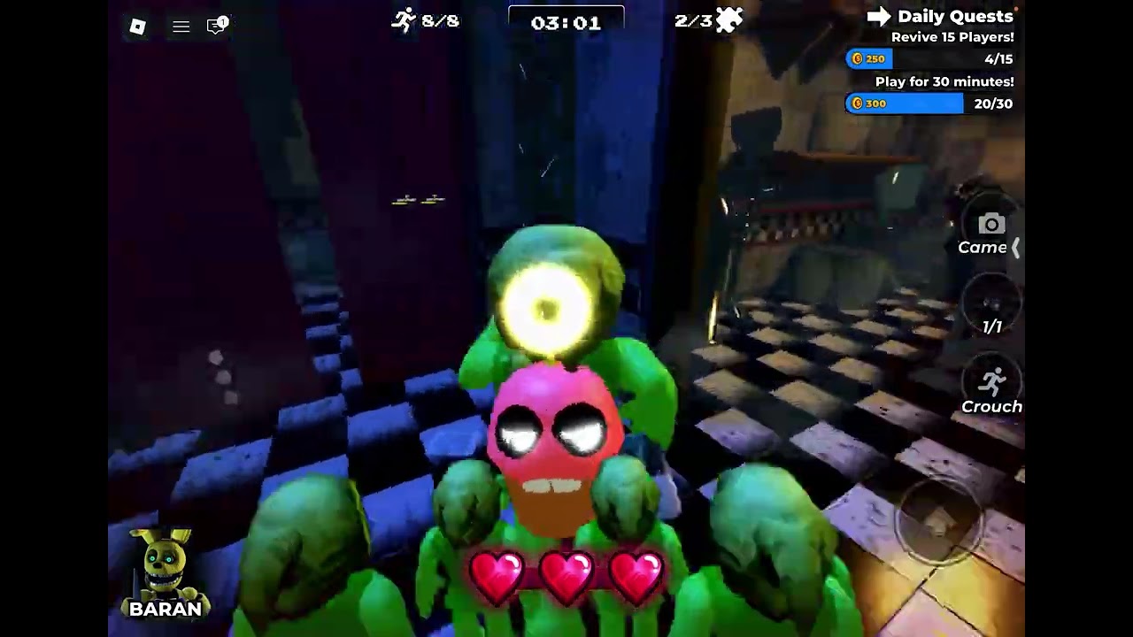 Playing five nights at Freddy’s Roblox game part 5