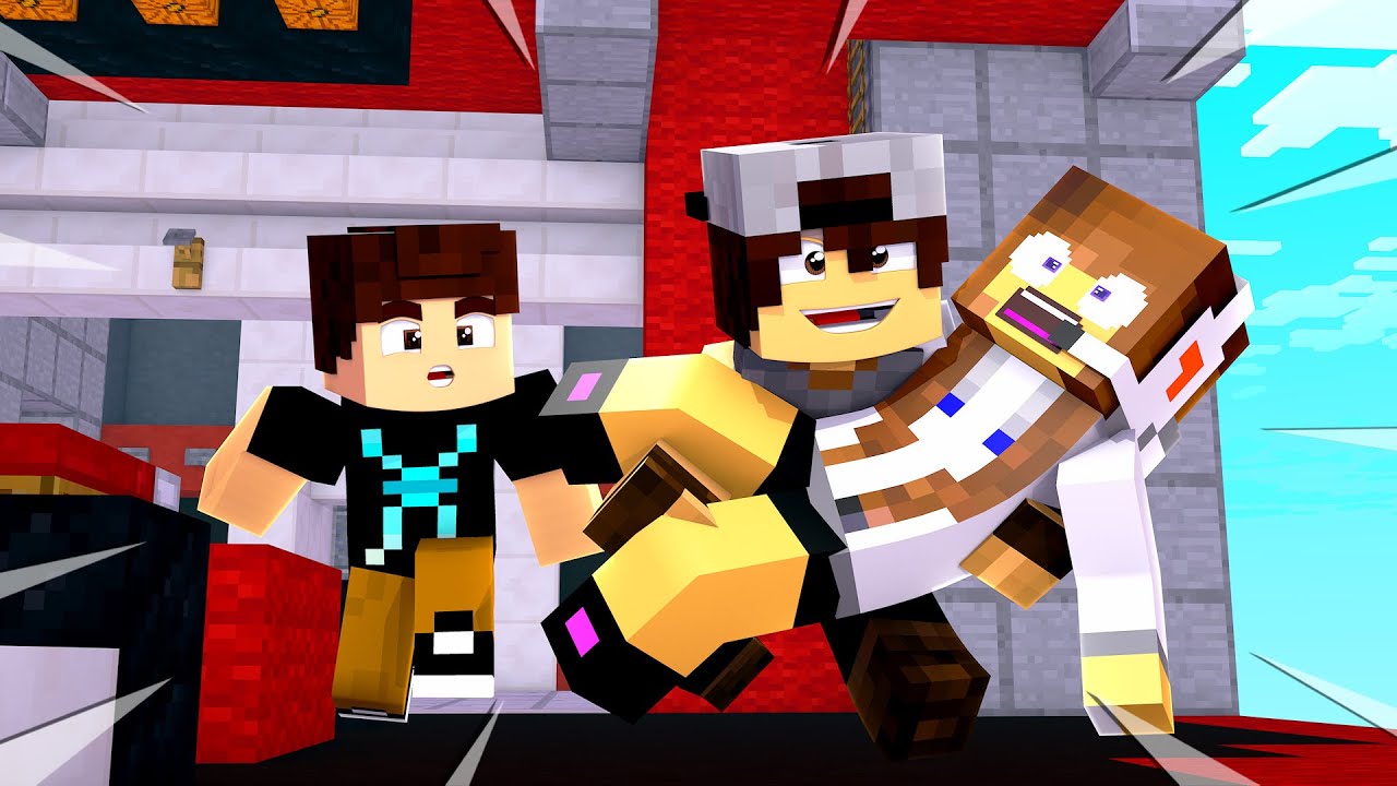 CARREGUEI A BIBI NO MINECRAFT BED WARS !!