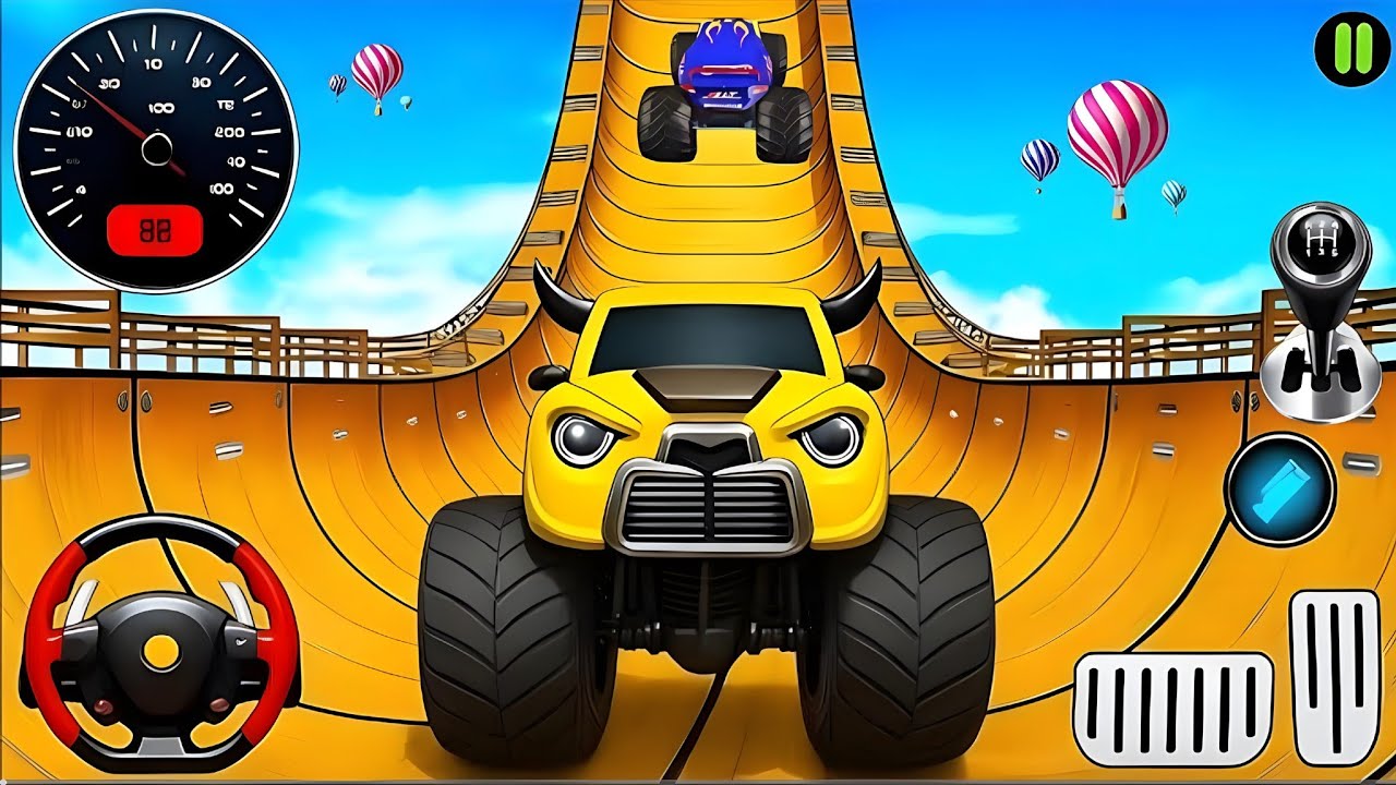 Monster Truck Mega Ramp Impossible Driver - Mega Ramp Car Stunt Master Simulator - Android Gameplay