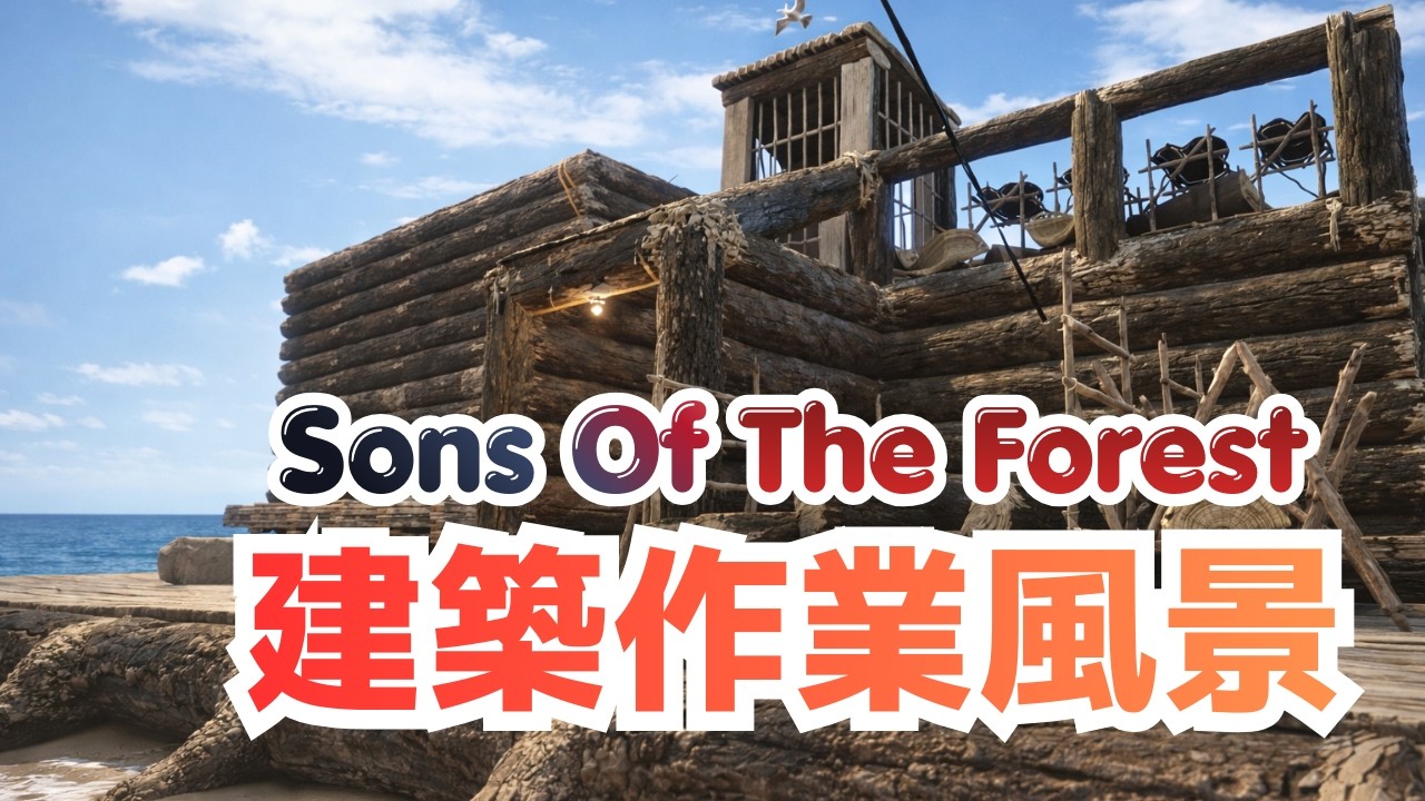 【Sons Of The Forest】建造物ができるまで【建築風景】