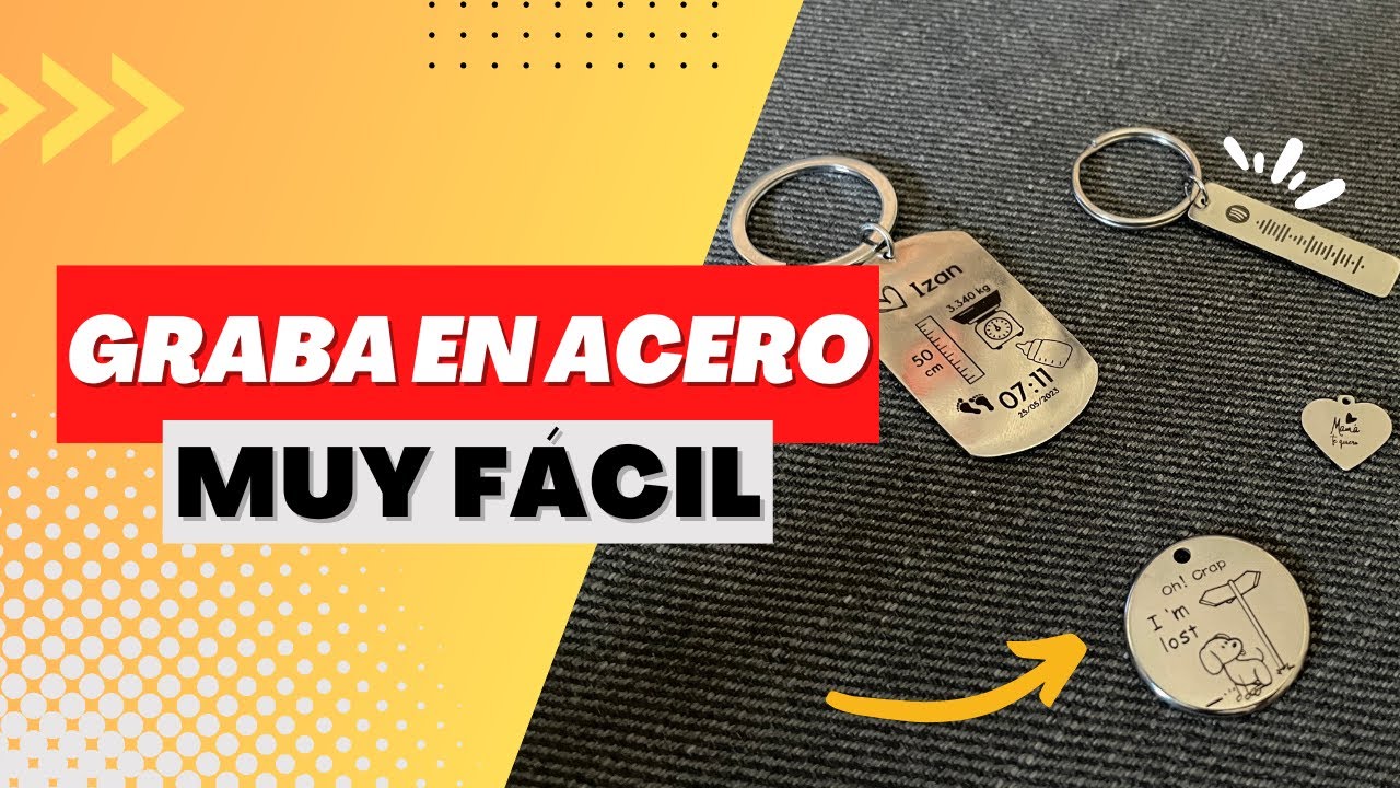 ☑️ C&oacute;mo GRABAR en ACERO con l&aacute;ser de DIODO - Sculpfun IR-2 1064 nm