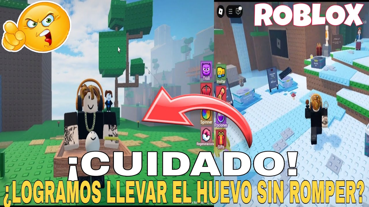 &iexcl;Cuidado! LLEVAMOS un HUEVO sin ROMPERLO | ROBLOX : Jugando con Peluchin