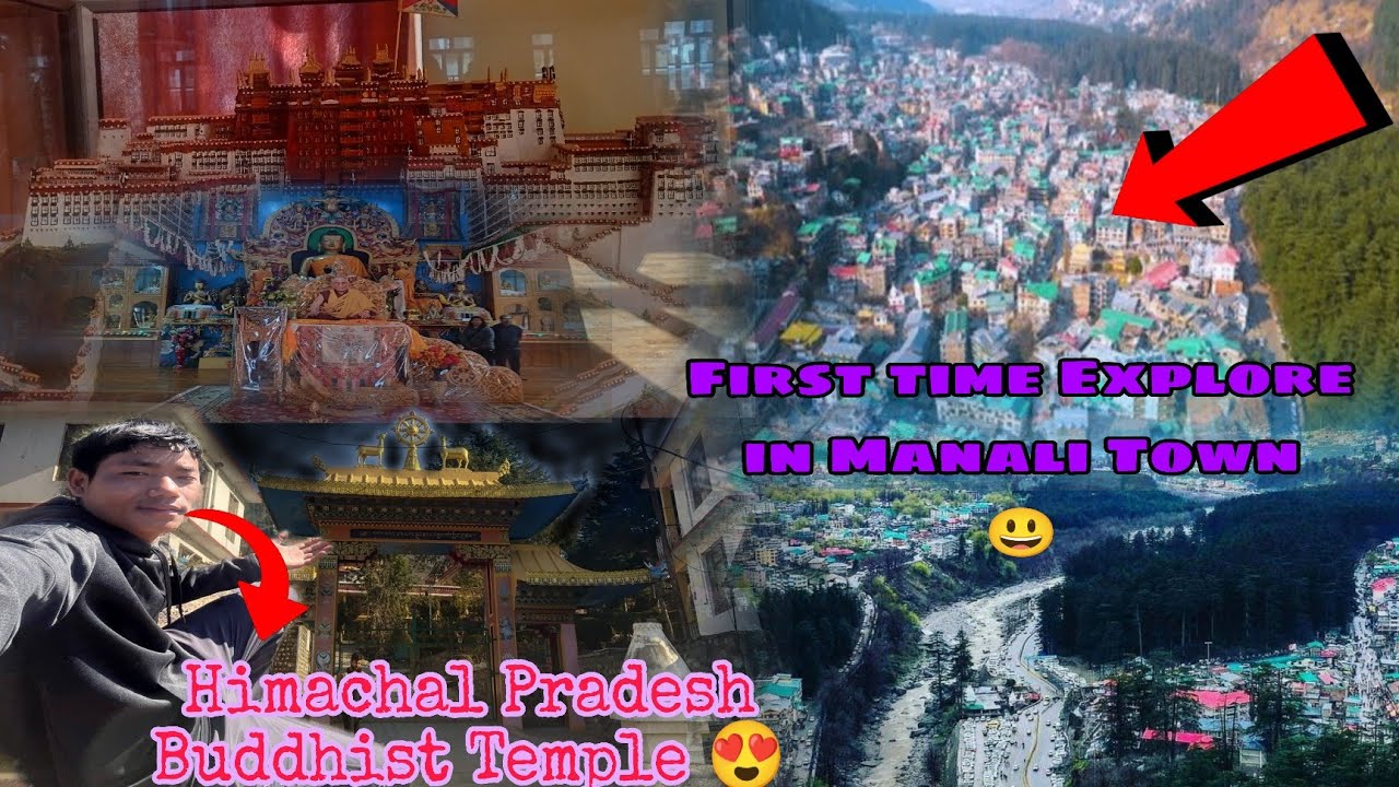 We are Traveling in Himachal Pradesh Buddhist Temple🥰😍 and Manali Town 😍😃 ...