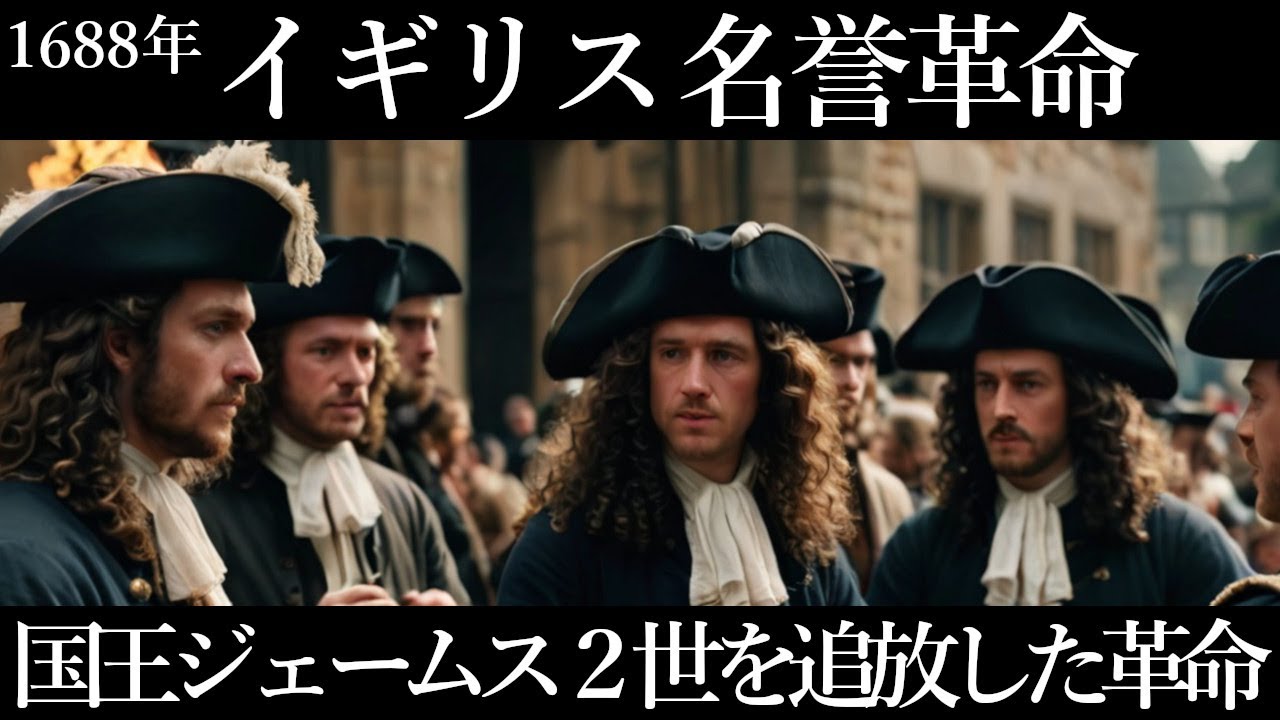 名誉革命とは何だったのか？イギリスが変わった1688年、国王ジェームス２世を国外追放したクーデターですが、無血であったことからこの名前がついています。当時の宗教や政策も解説します。