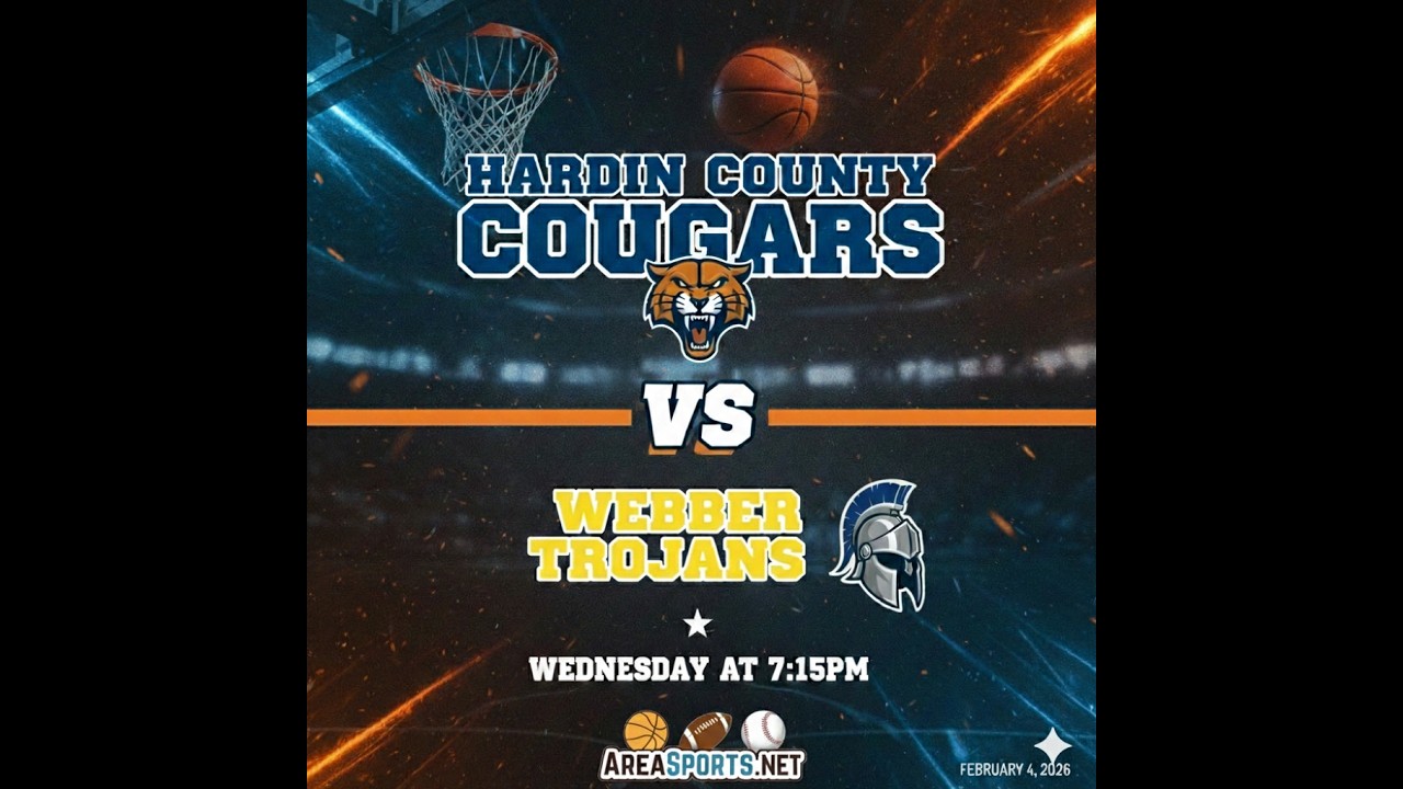BOYS HS HOOPS:  Webber Trojans vs Hardin Co Cougars