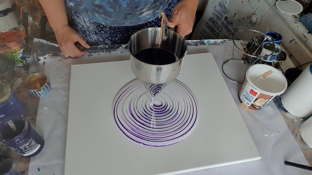 682 Playing with My Birthday Gift - Purple Spiral Dispenser