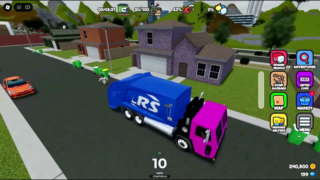 teaching @chaus3r  to play roblox collect garbage for fun