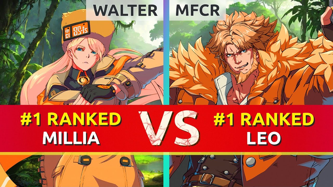GGST ▰ WALTER (#1 Ranked Millia) vs MFCR (#1 Ranked Leo). High Level Gameplay