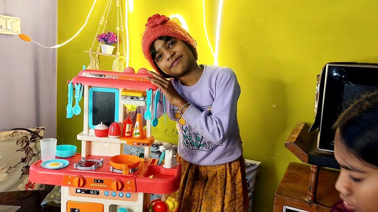 ওদের আব্বু ওদেরকে আজ toy kitchen gift করল,, ওরা তো খুবই খুশি,,toy kitchen set unboxing 