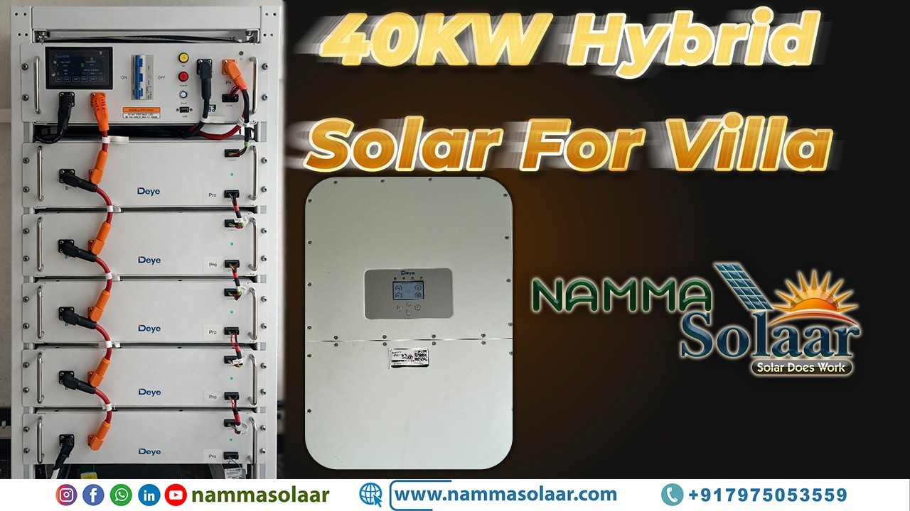 ☀️ 40KW Hybrid Solar System for Villa