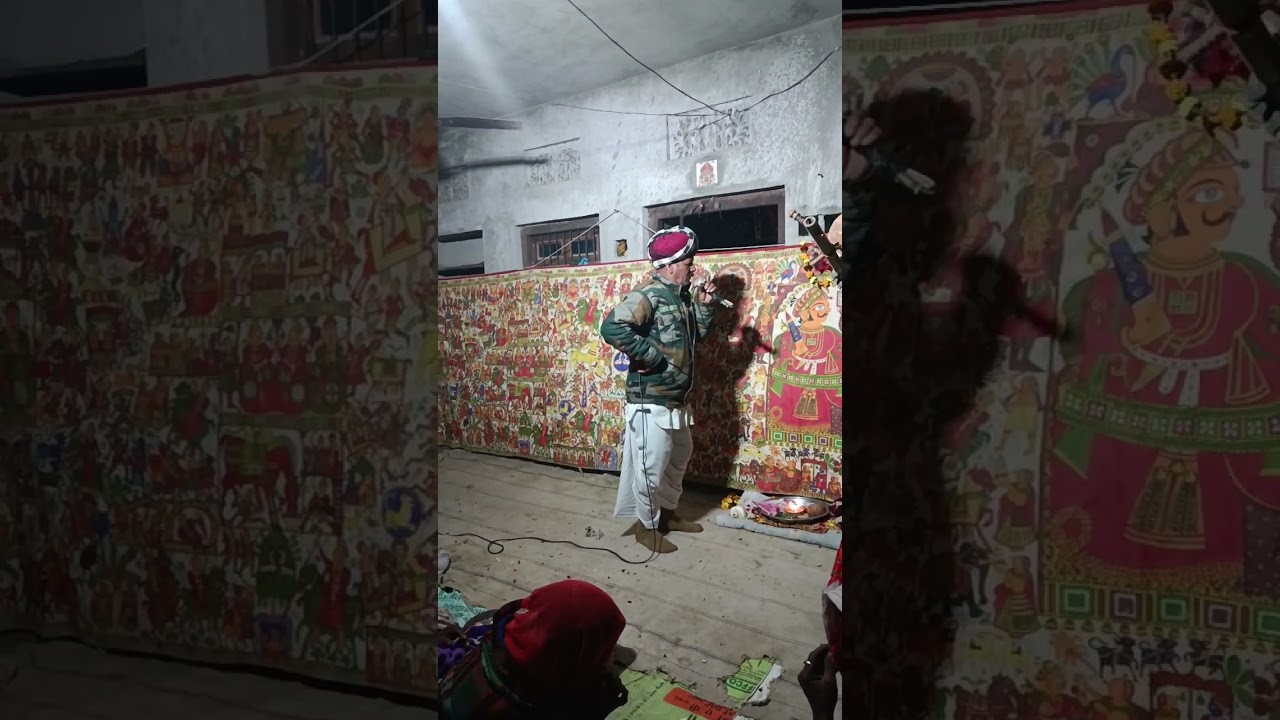 श्री देवनारायण भगवान जी की फड वाचक गिरधारी भोपा गांव घणा अमरा जी भोपा गांव बनेवडा 6376969594