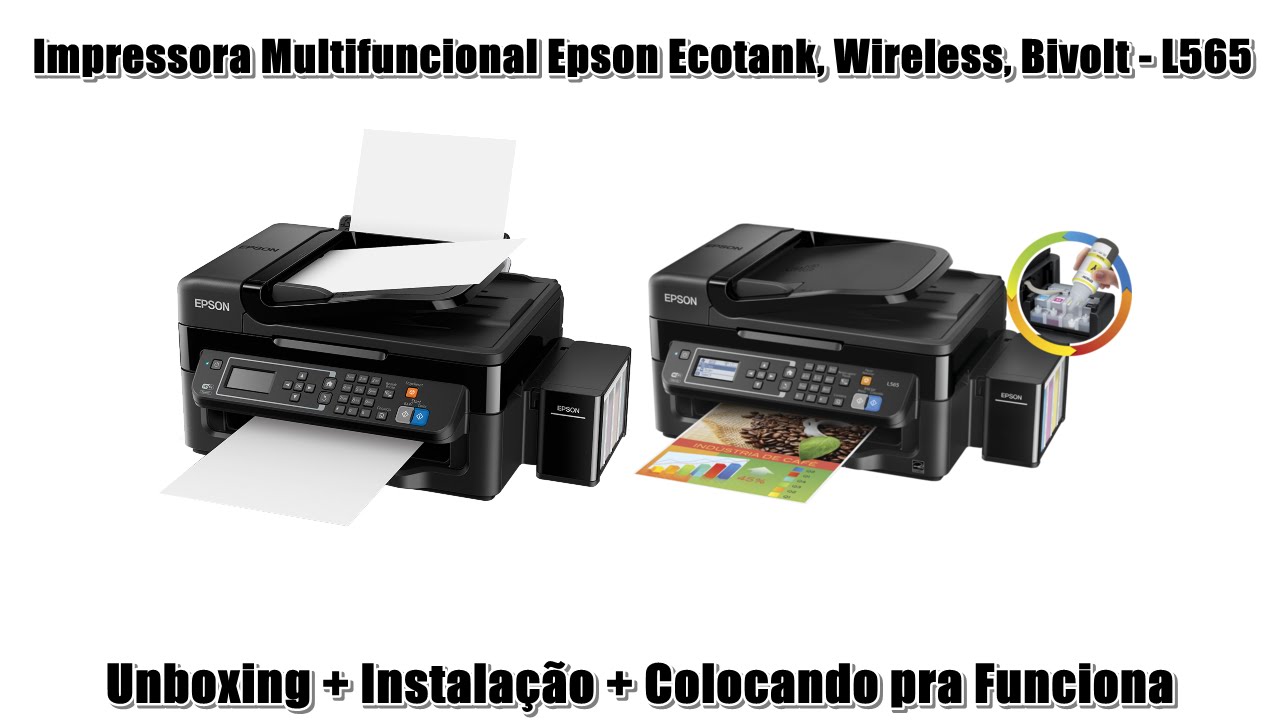 Impressora Multifuncional Epson L565 - Unboxing + Instala&ccedil;&atilde;o + Colocando pra Funciona
