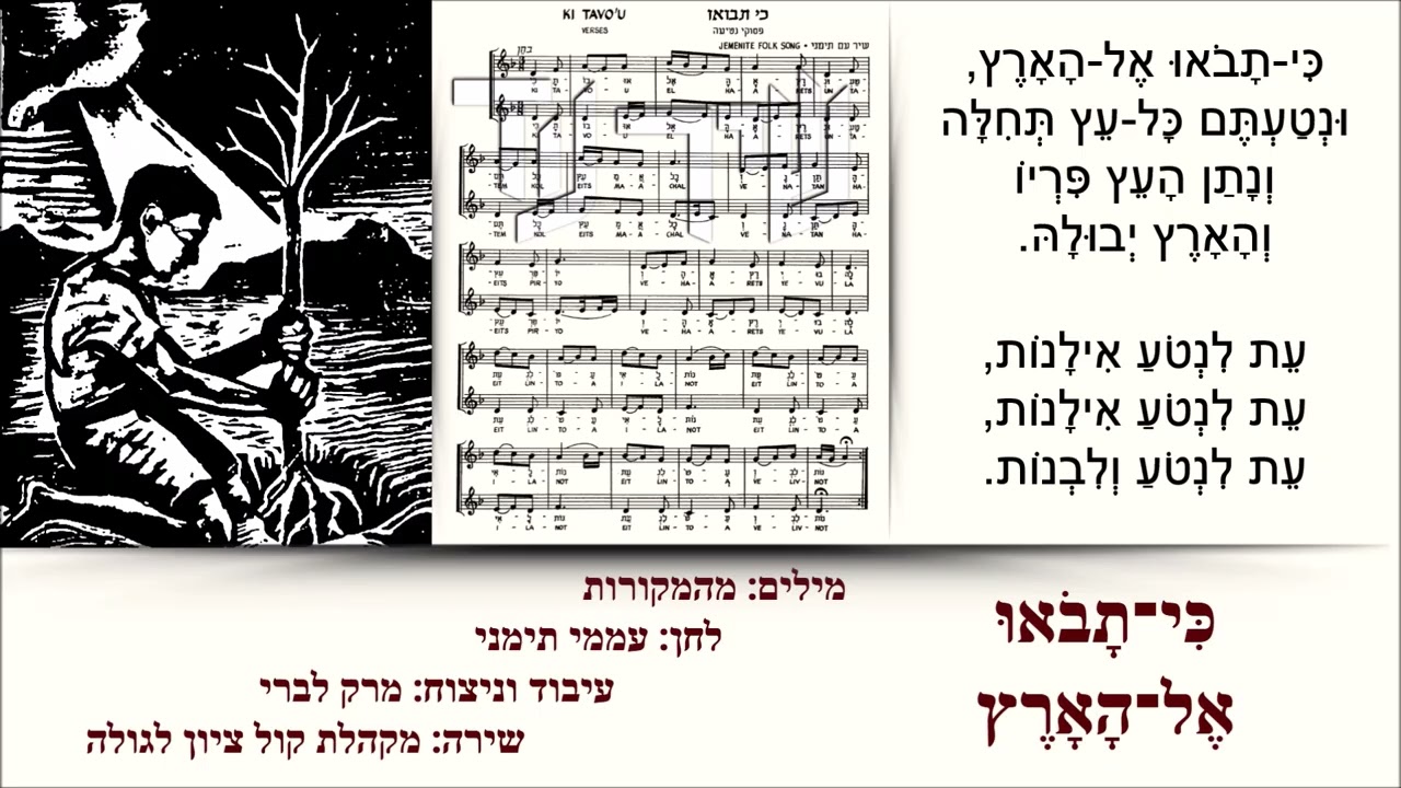 שיר עד - כי תבואו אל הארץ - מילים: מהמקורות | לחן: עממי תימני | שירה: מקהלת קול ציון לגולה, 1951