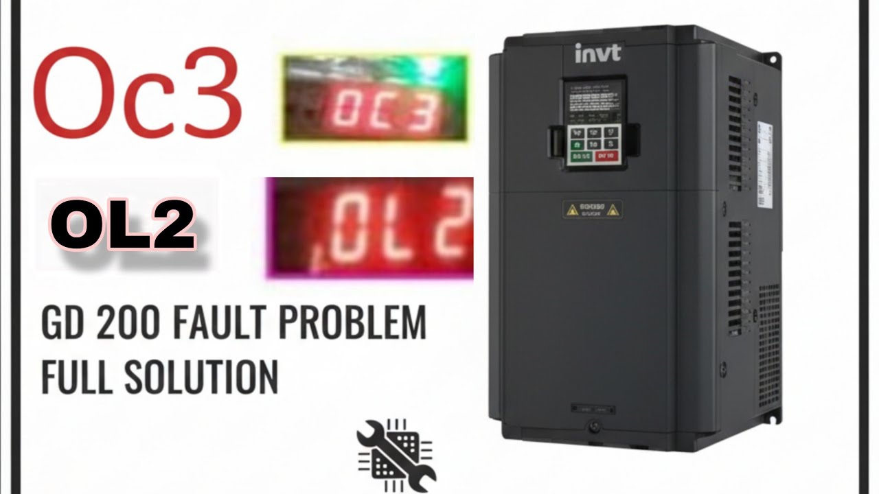 INVT GD200 VFD OL2 & OC3 Fault | Complete Troubleshooting & Repair Guide