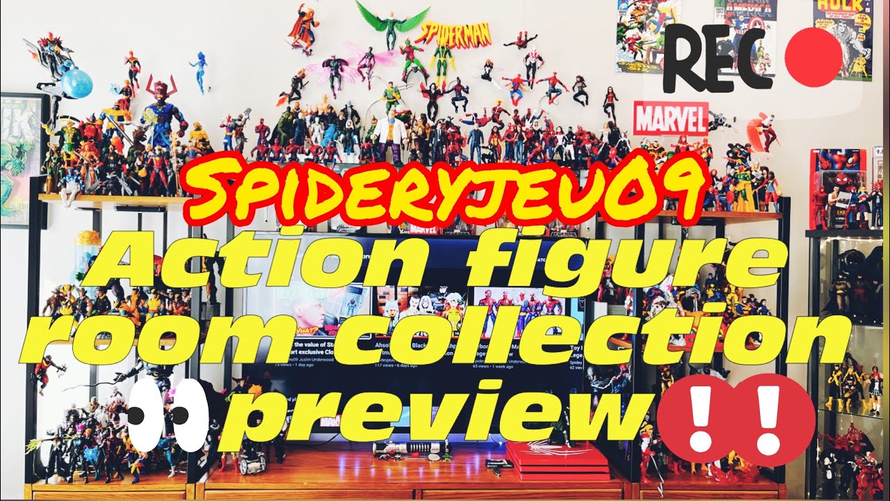 4K preview of my room & collection of Marvel Legends, Star Wars, Batman & Spawn action figures