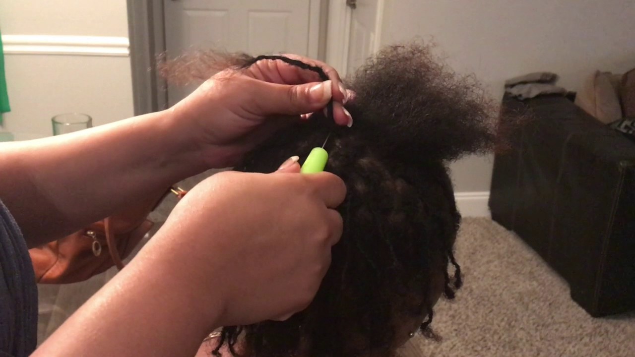 How to Interlock Natural Hair.......