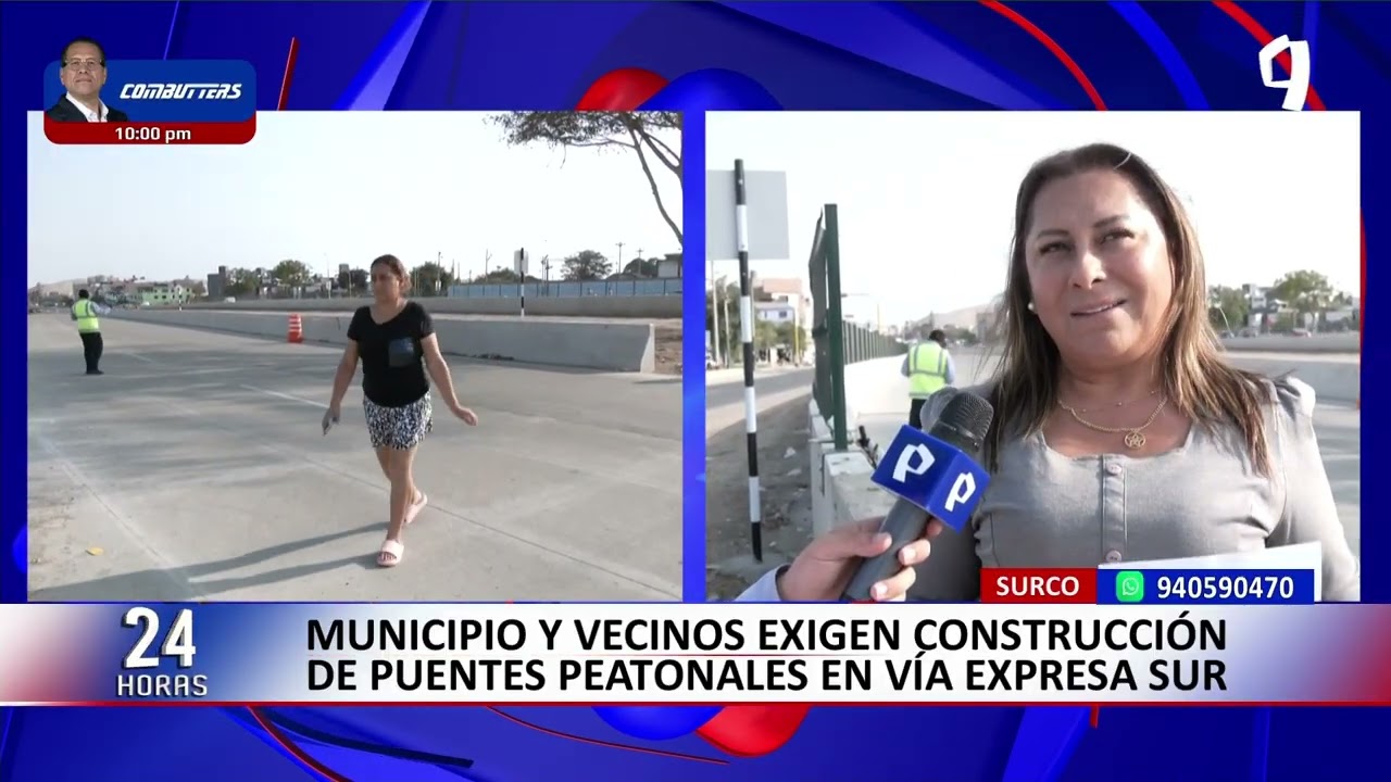 Municipio de Surco exige al alcalde de Lima puentes peatonales en la Vía Expresa Sur