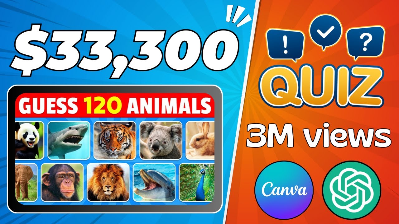 How to Make VIRAL Faceless Quiz Videos for MILLIONS of Views (with Canva and ChatGPT) Step by Step