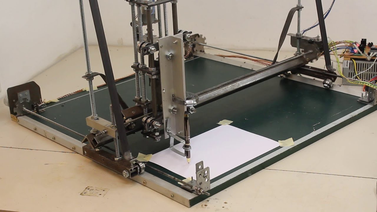CNC Maschine aus Kugellagern und Baumarkt-Materialien