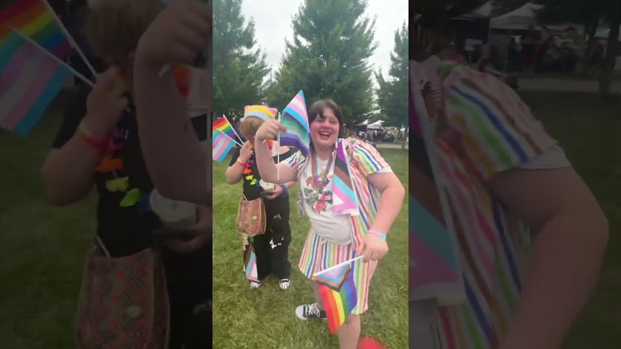 Me and my new friends at the pride festival!! #furry #therian#silly #pride