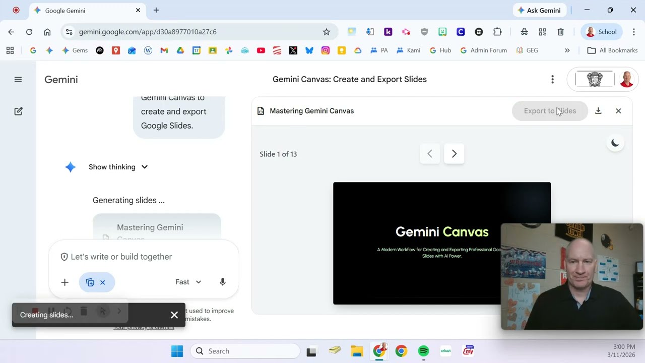 Create Google Slides with Gemini Canvas