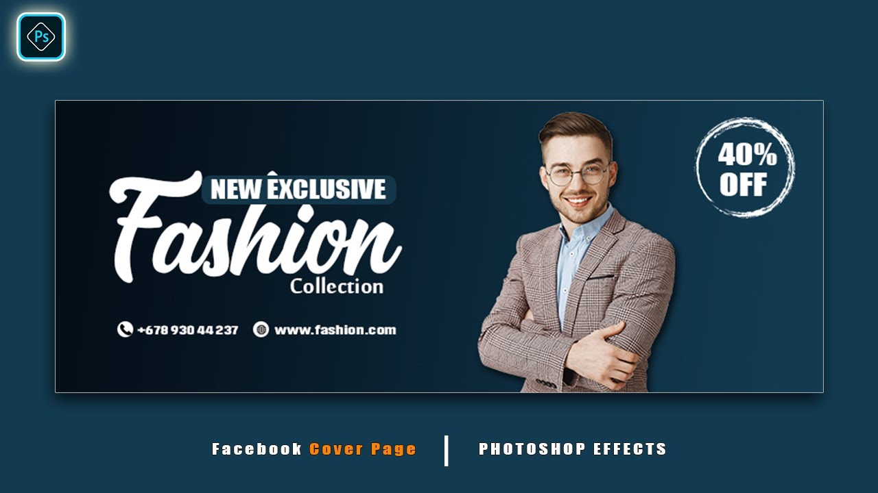 Fashion Facebook Cover Page Design|Design Social Media Banner In Photoshop CC