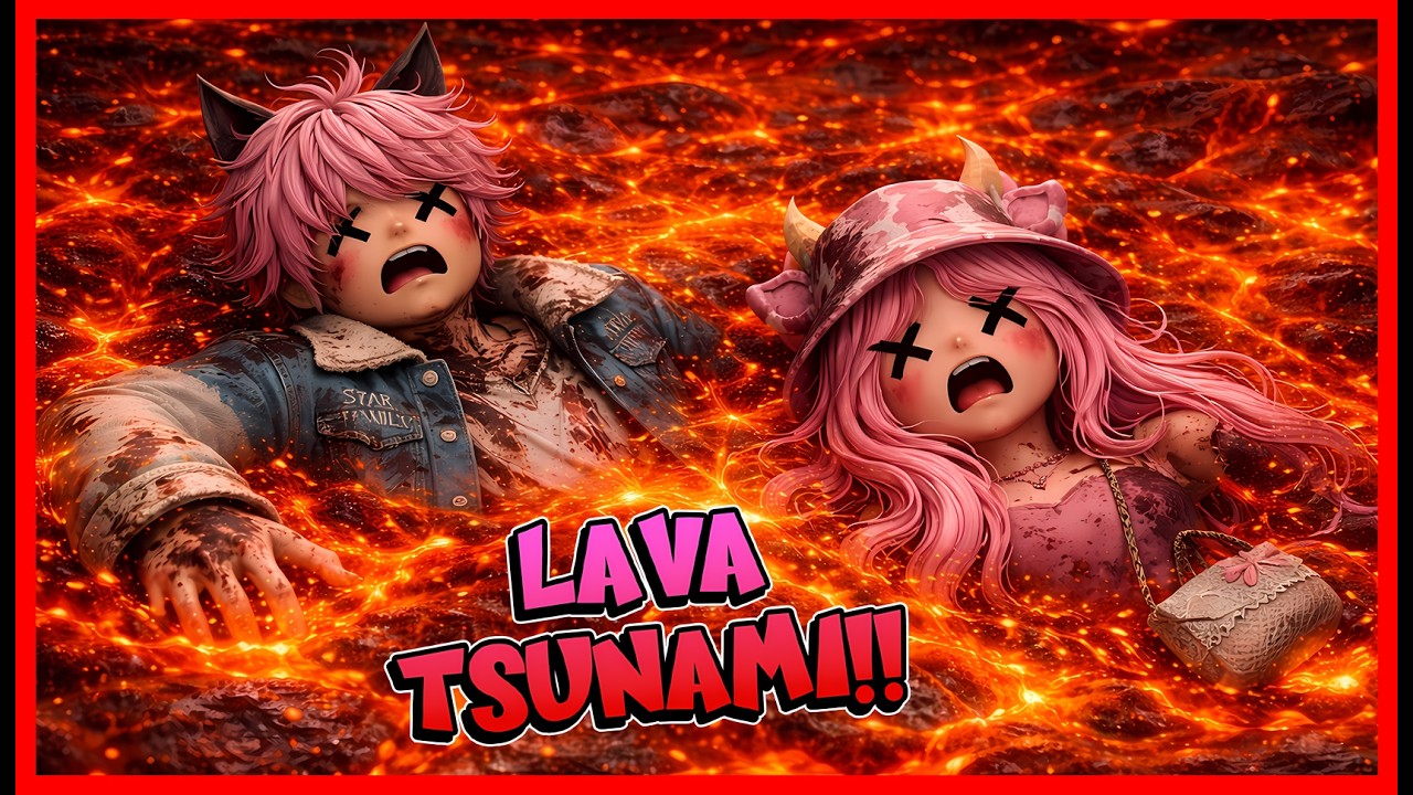 ATUN & MOMON DI KEPUNG OLEH TSUNAMI LAVA !! Feat @sapipurba Roblox