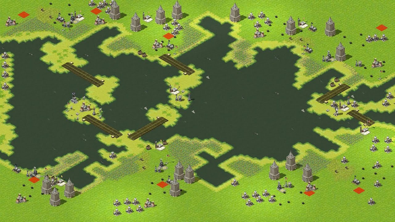 Red Alert 2 &mdash; Юри Месть &mdash; Extreme AI Hard 1vs7 &mdash; Америка &mdash; Swim Or Die от AP Ra2 Command Conquer