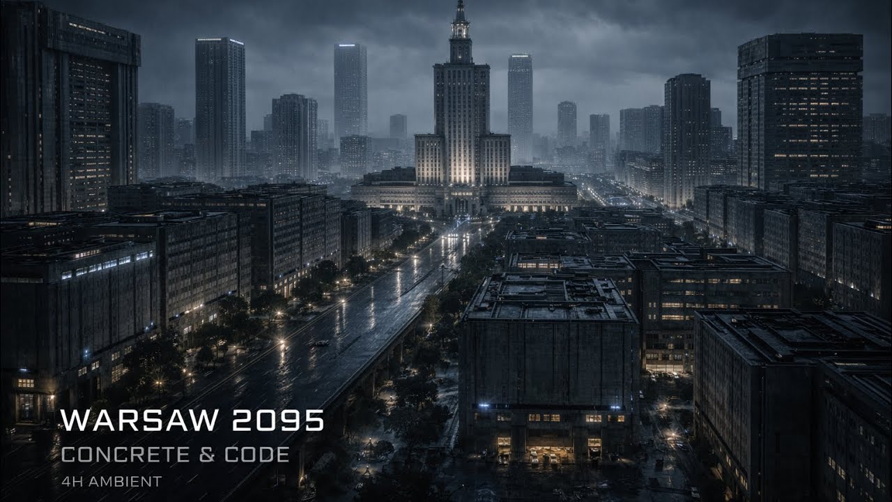 Warsaw 2095 – Concrete & Code | 4 Hours | Free Background Ambience