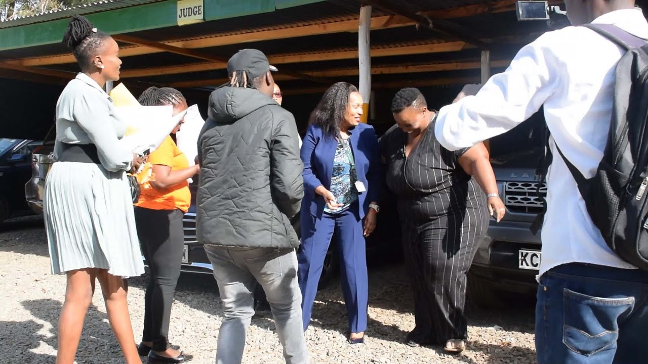 Artists ambush Thika Chief Magistrate Stella Atambo with a pleasant morning surprise
