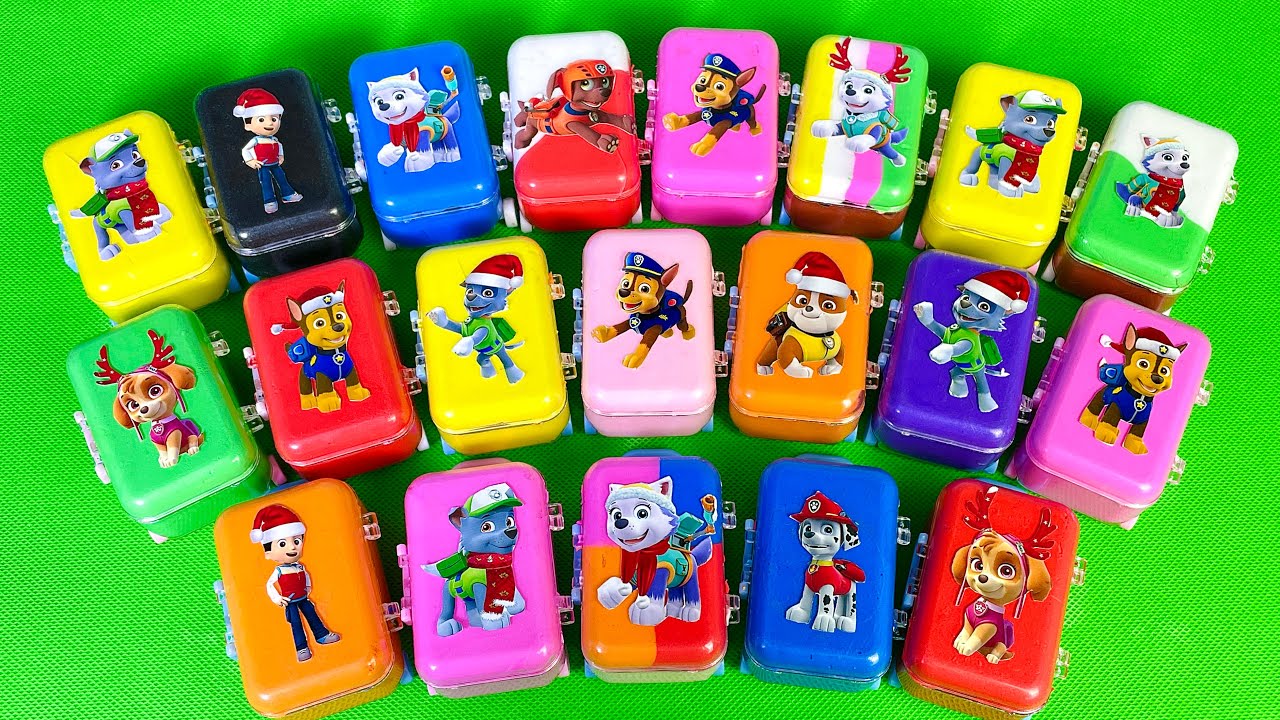 Paw Patrol - Looking SLIME With Mini Suitcase Coloring Mix! Most Satisfying Slime GARY