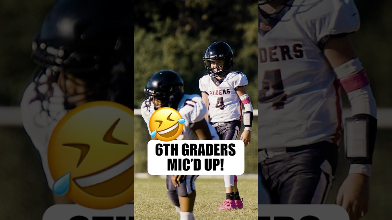 🤣 У шестиклассников включены микрофоны 🤣 #micdup #football #sports #youthsports #quarterback