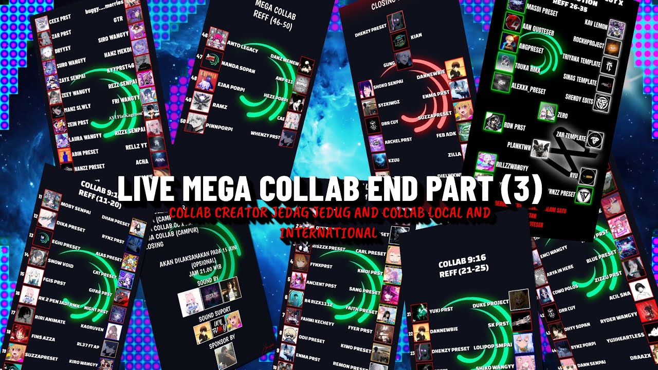 🔴(LIVE PREMIERE) MEGA COLLAB END PART 140 CREATOR JEDAG JEDUG LOCAL AND INTERNATIONAL