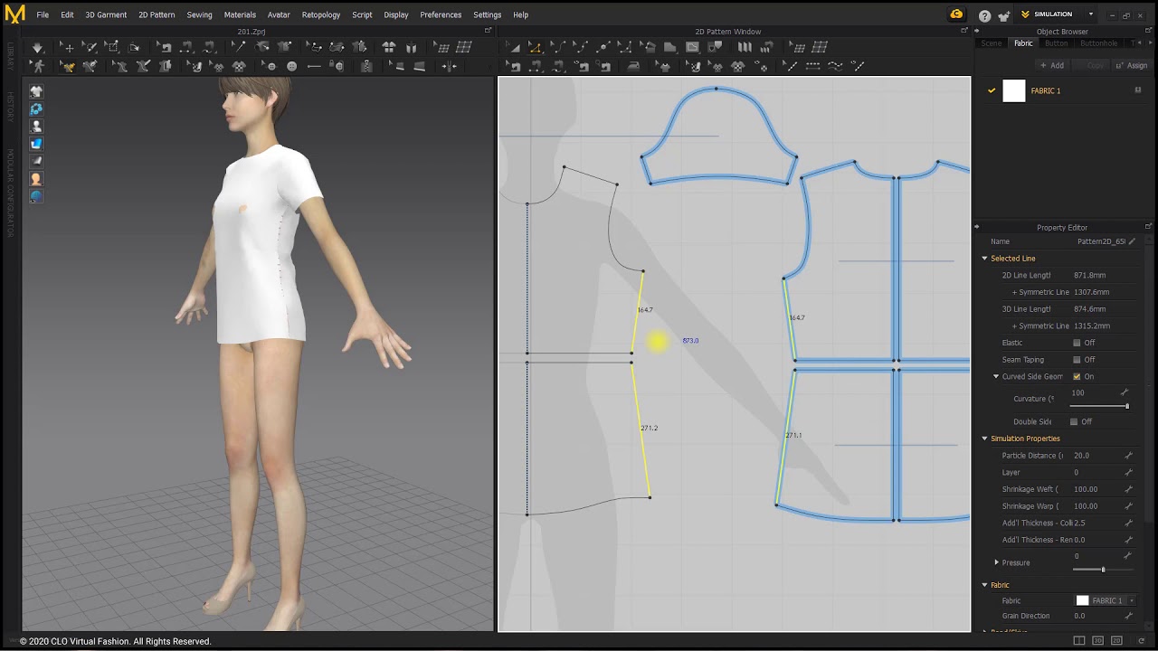 Marvelous Designer Basic Garment: Shirring Dress