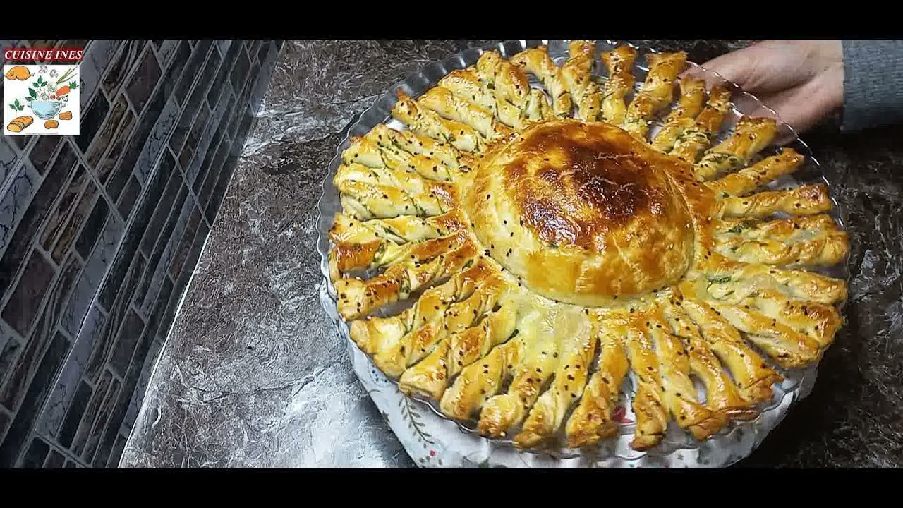Tarte Soleil Feuilleté au Camembert fondu un régal😋à partager en famille👍💖prête en un rien de temps