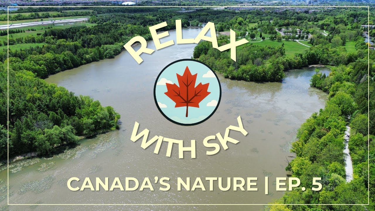 Relaxing Sky Views of Rouge River | 4K Drone Footage for Relaxation, Meditation & Stress Relief