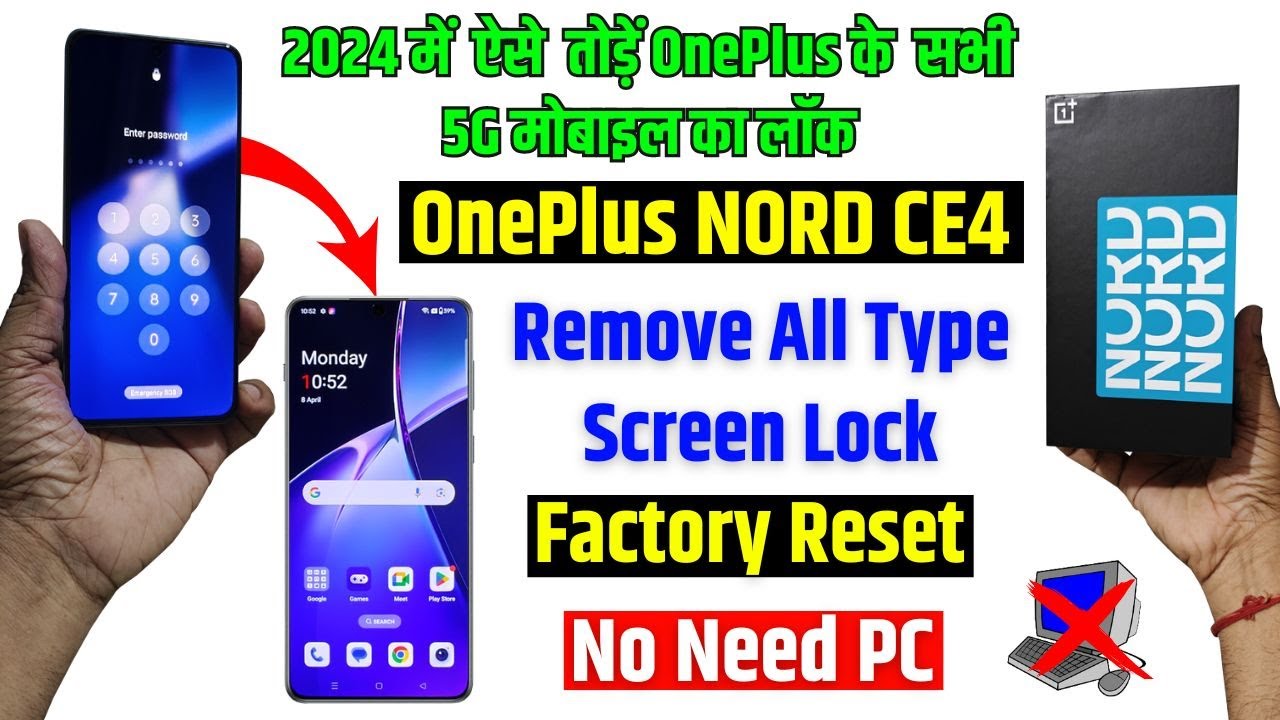 Oneplus Nord CE4 5g Unlock - Without Pc Oneplus Nord ce4 Reset & Remove all type screen lock