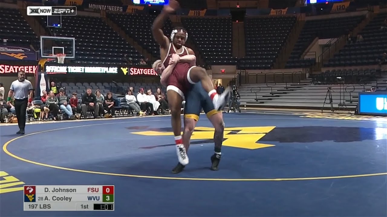 197lbs Austin Cooley (West Virginia) vs Dwayne Johnson (Fairmont State)
