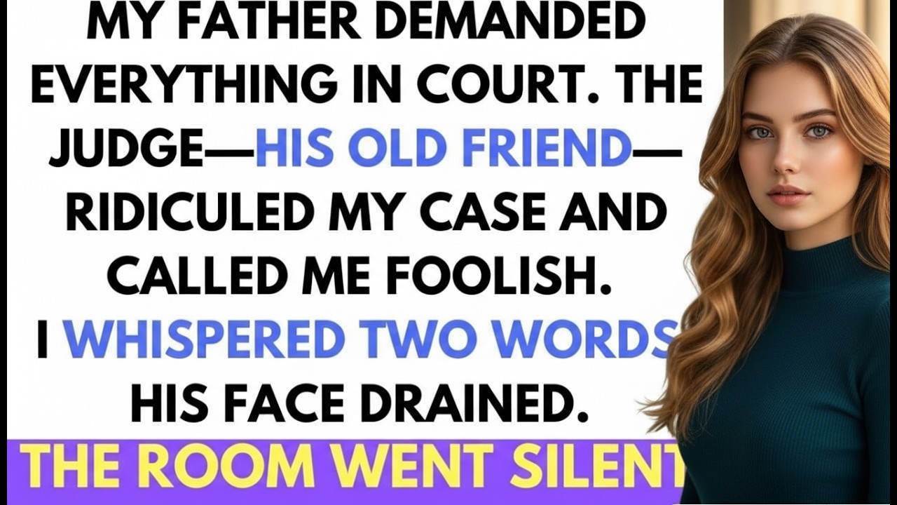 My Father Demanded Everything In Court—Until I Whispered Two Words That Made His 'Friendly' Judg