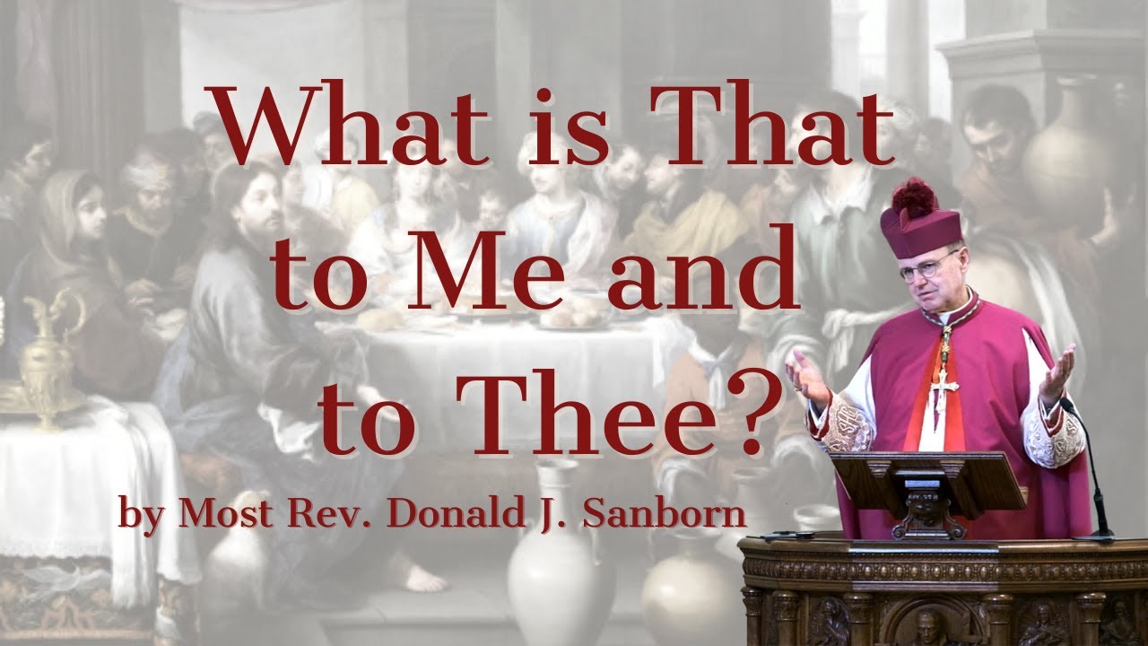 What is That to Me and to Thee? by Most Rev. Donald J. Sanborn
