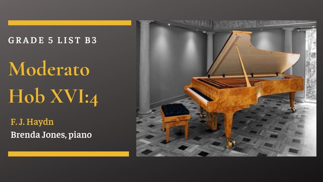 AMEB Piano Series 18 Grade 5 List B3 Haydn Sonata Hob XVI:4 | Brenda Jones on 102 key Stuart piano