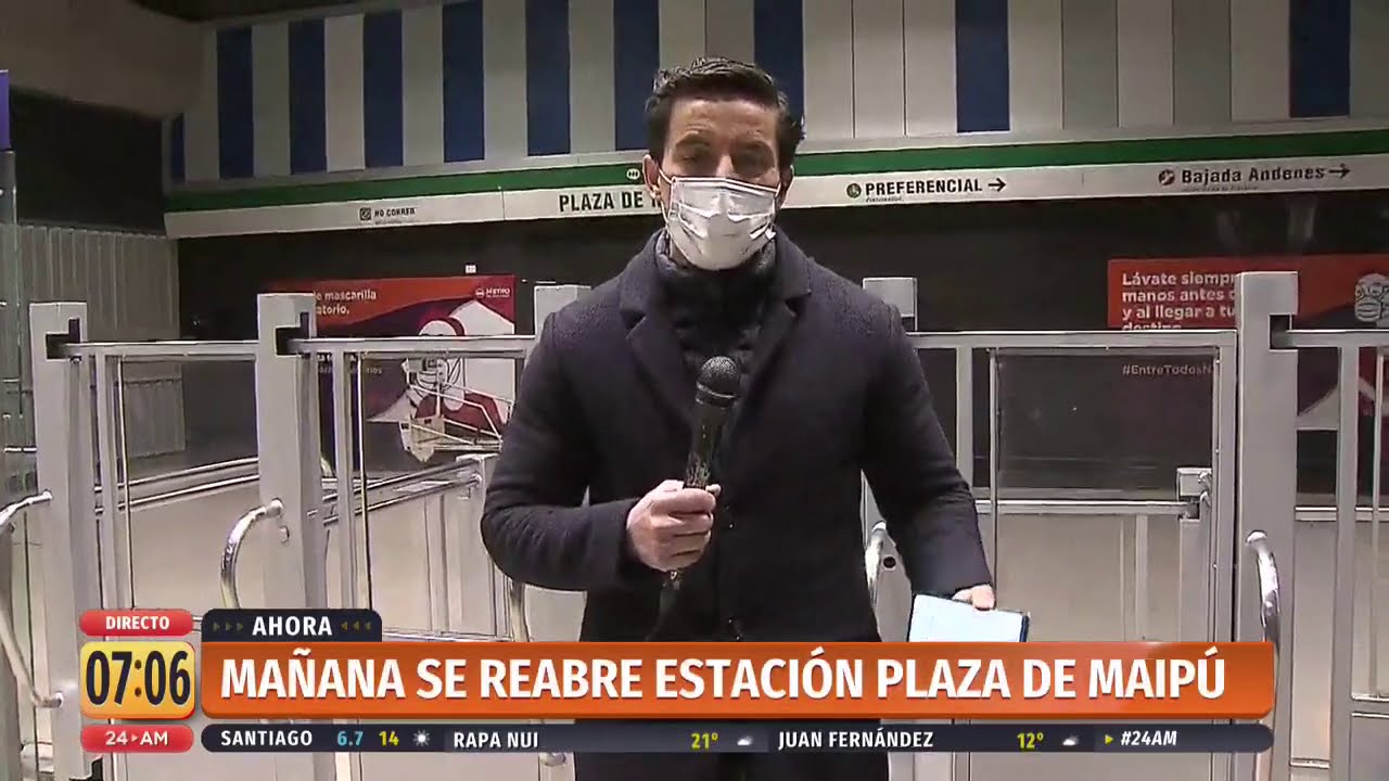 Este martes reabre la estación de Metro Plaza de Maipú | 24 Horas TVN