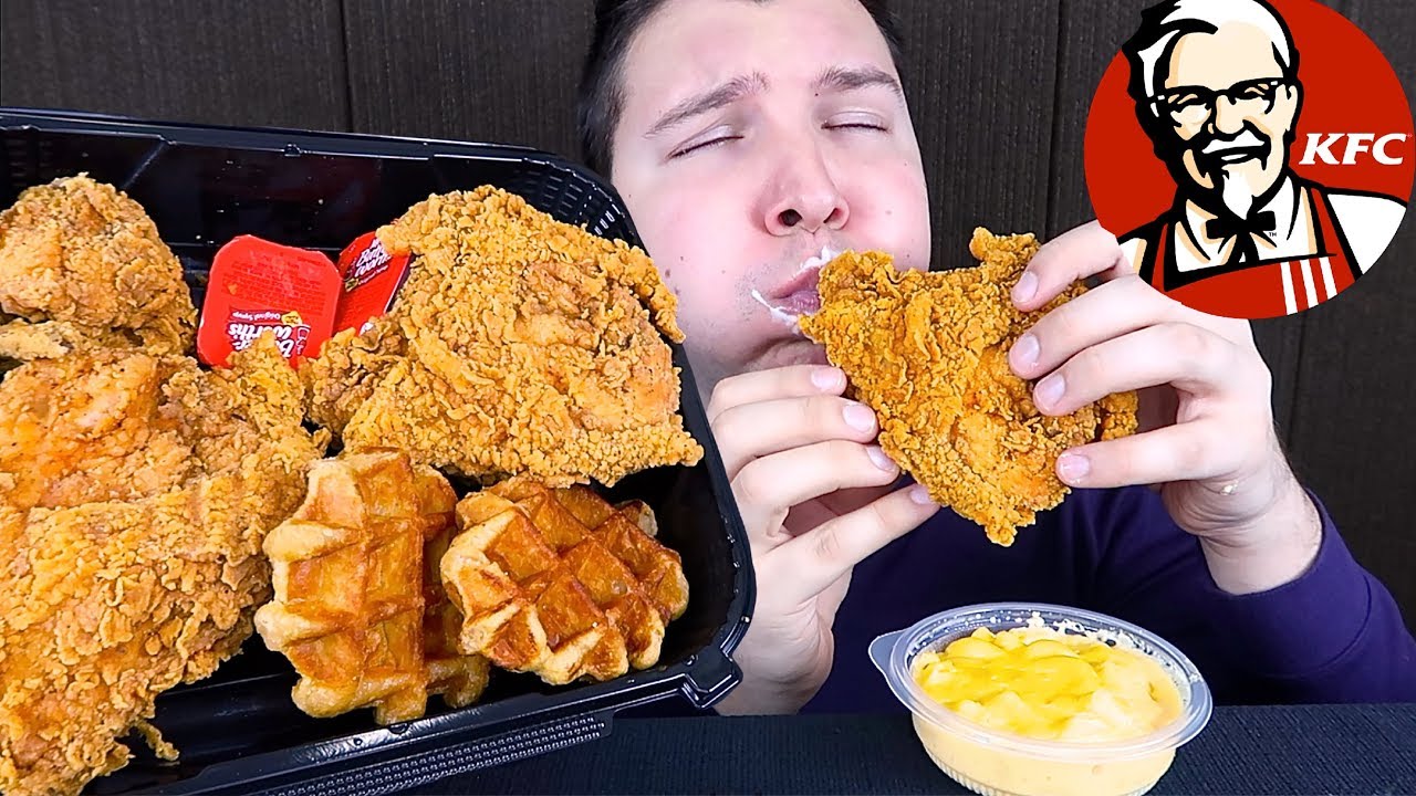 *BIG BITES* Chicken & Waffles *NEW KFC EXTREME CRUNCH* Mac 'N Cheese *SOFT SPOKEN* • MUKBANG