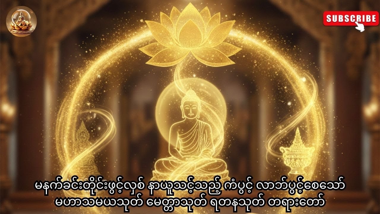 မနက်ခင်းတိုင်း ဖွင့်လှစ်နာယူသင့်သည့် ကံပွင့် လာဘ်ပွင့်စေသော် မဟာသမယသုတ် မေတ္တာသုတ် ရတနသုတ် တရားတော်