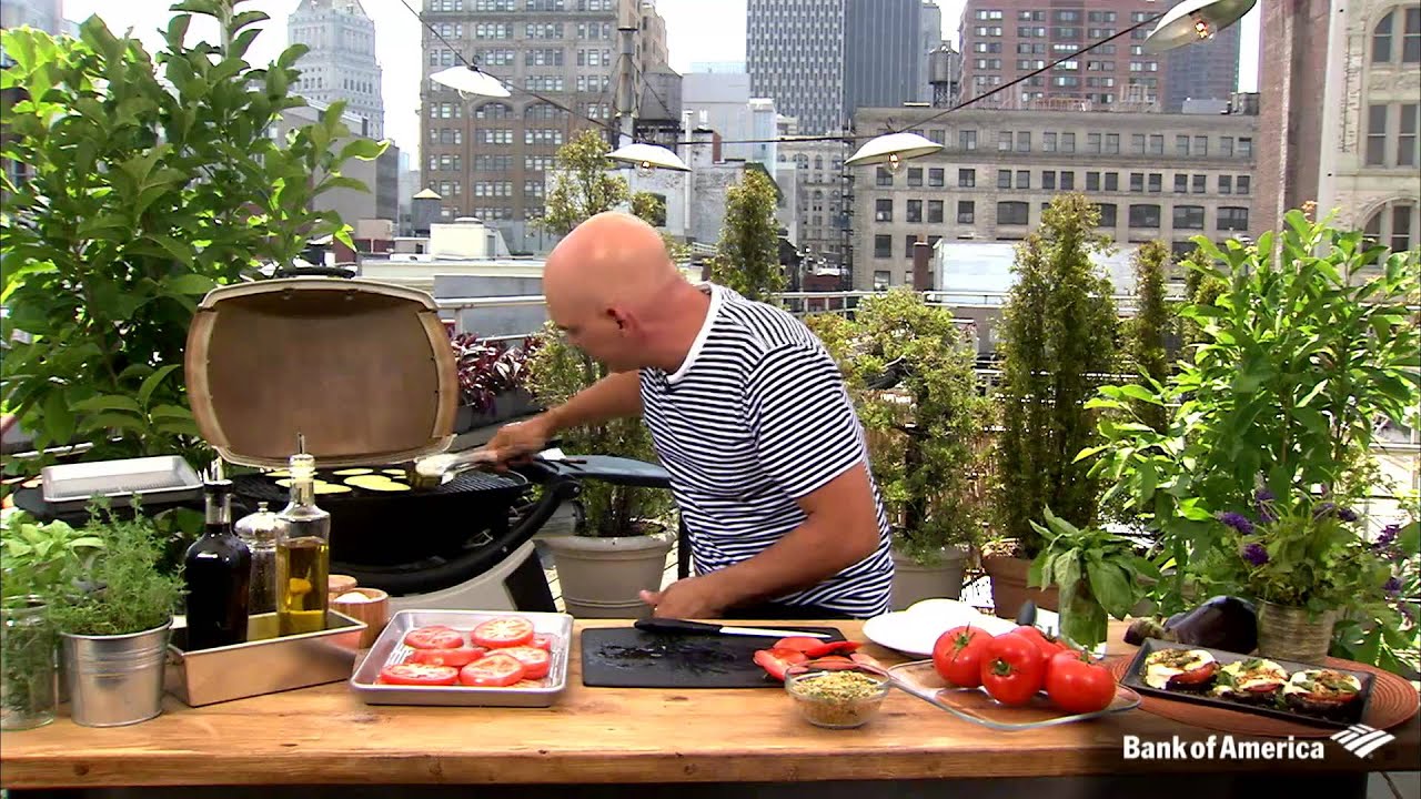 Chef Michael Symon #123BBQ BofA Summer Series: Grilled Eggplant and Mozzarella