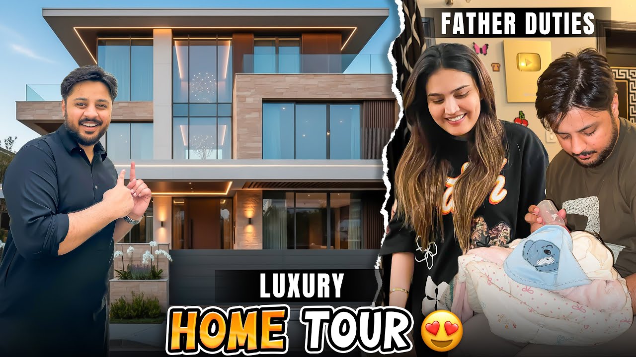 FAISALABAD KA LUXURY HOUSE TOUR 🏠😍 | Ghar K Bathroom Mai TV 😳 | Father Duties Shuru ♥️