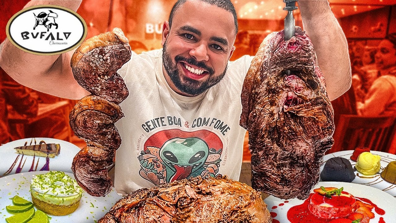 COMENDO O MÁXIMO DE CARNE NO RODÍZIO | BUFALO CHURRASCARIA