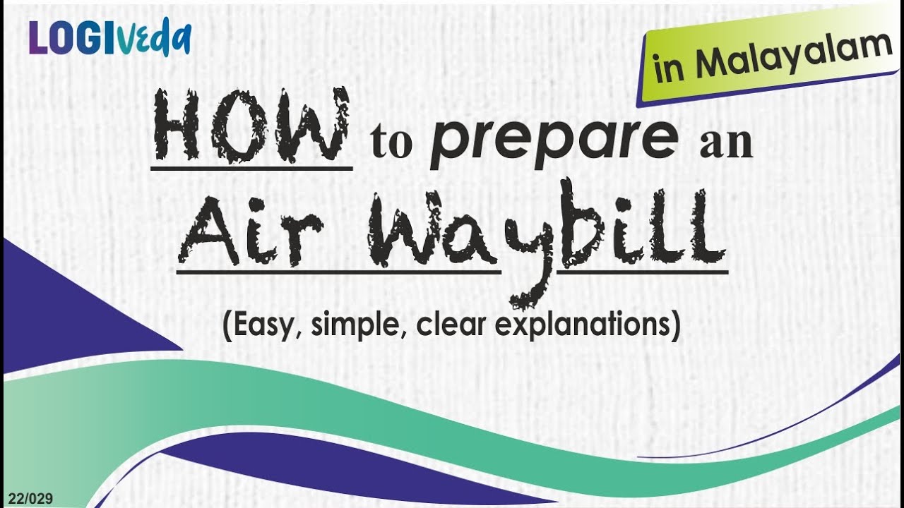 How to prepare Air Waybill Malayalam| Easy, simple, clear explanations | JBS Academy