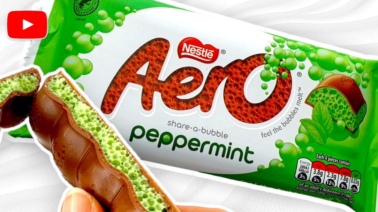 Nestl&eacute; AerO Peppermint | Bubbly Mint Chocolate | ASMR Presentation & Opening | Choco Food Facts