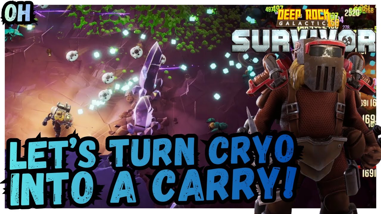 Turning The Cryo Drone Into A CARRY Weapon!! Deep Rock Galactic Survivor!